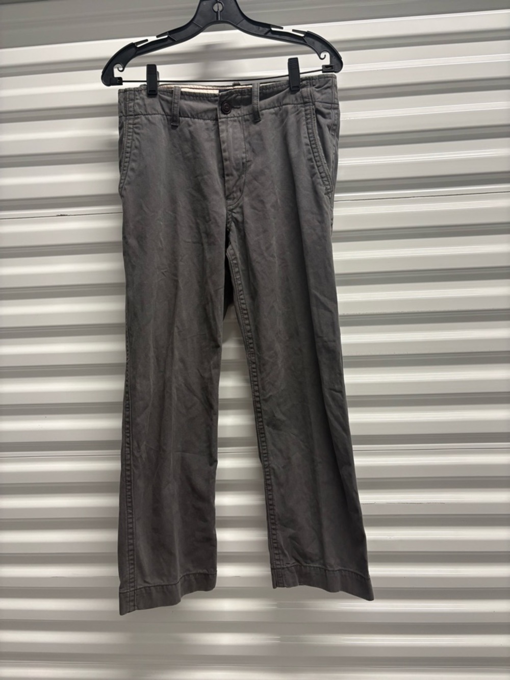 American Eagle Outfitters Gray Casual Pants Straight Leg Twill Pockets Men 29x30